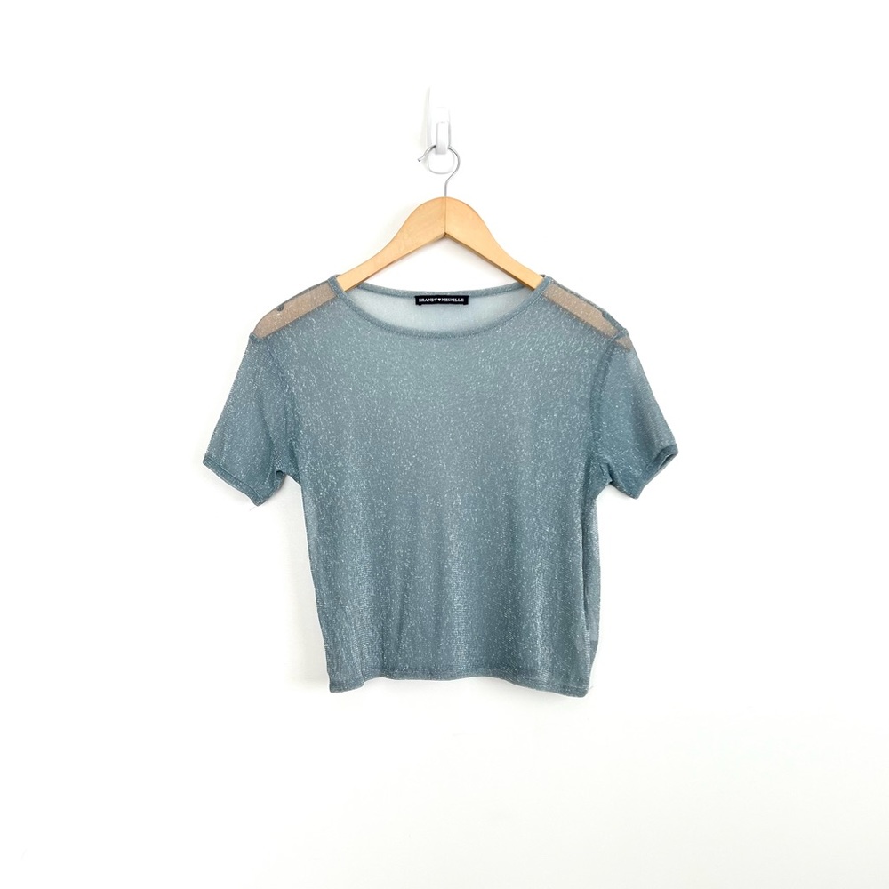 Brandy Melville Mesh Sparkle Top - Picture 2 of 8